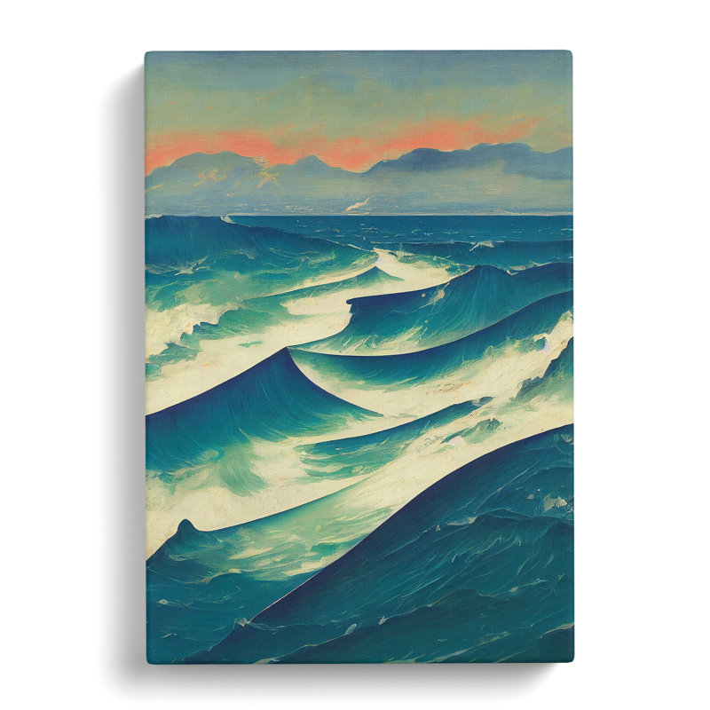 Seascape Painted Ocean Vol.1 - Wrapped Canvas, 76cm H x 50cm W x 3cm D