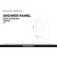 Panneau de verre fixe semi-sans cadre l 34 po x H 74,25 po-83967785