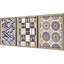 Ensemble de trois reproductions d'art encadrées Kente I Brown