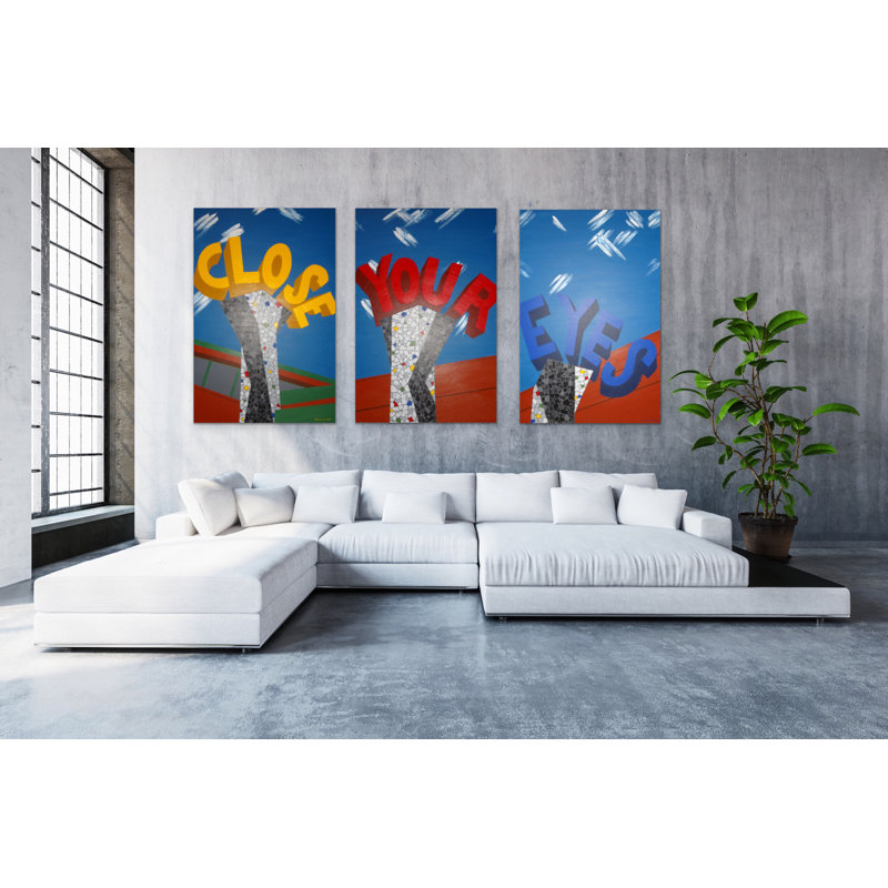 Close Your Eyes Painting by Eddie Bruckner