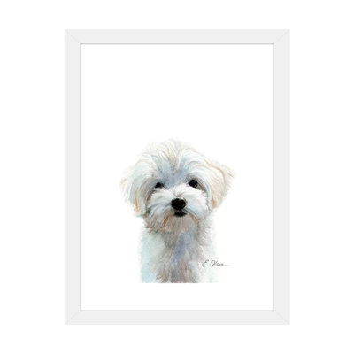 Maltese Puppy par Watercolor Luv - reproduction d'art