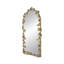 Miroir mural 51,5 "x 29" pleine longueur arqué avec des accents de feuille d'or, miroir décoratif pour le salon, la chambre à coucher