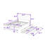 Lit plateforme tapissier en velours avec gigogne Elegant-129694380