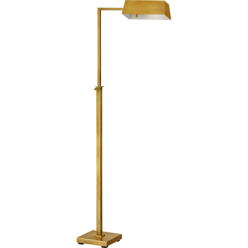Adley Adjustable Pharmacy Floor Lamp, Hand-Rubbed Antique Brass