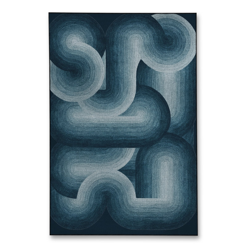 Tapis vert lavable Mosso, 5'1" x 7'7"