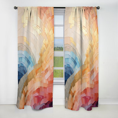 Minimalism Colours In Harmony II - Rainbow Curtain - Blackout No Pattern Curtain - 1 Panels