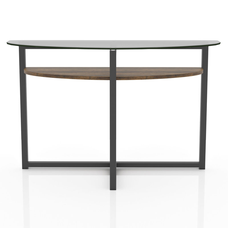 47'' Glass Top Console Table