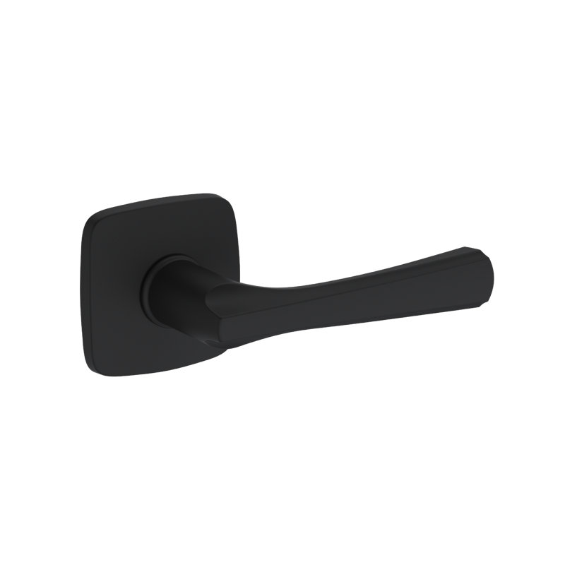 Wyndcliff Full Dummy Lever with Soft Square Rose , Matte Black