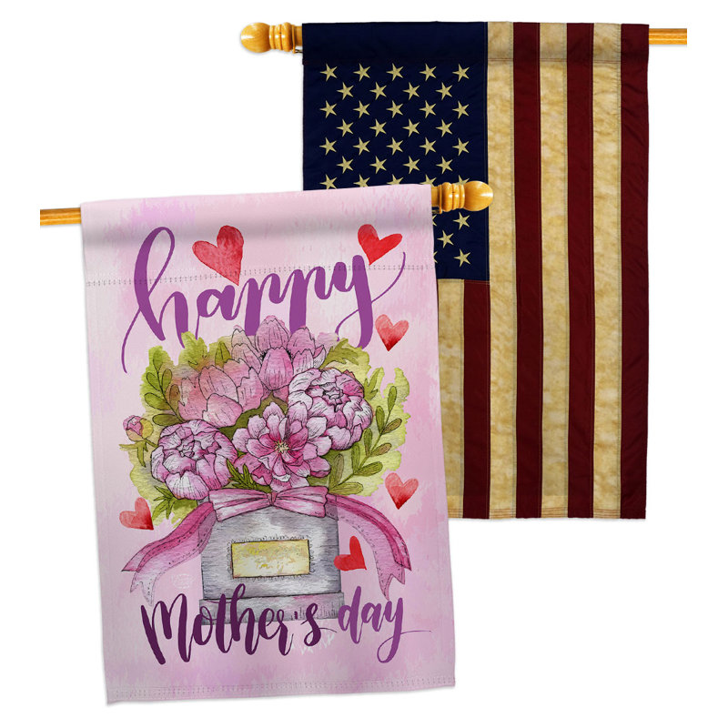 Drapeau de maison en polyester à 2 côtés 40 x 28 po Home Decor
