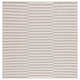 Ilona Striped Hand Loomed Cotton Area Rug in Ivory/Light Gray