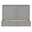Lit escamotable double avec tiroir et un ensemble de prises et ports USB, structure à poulie, gris