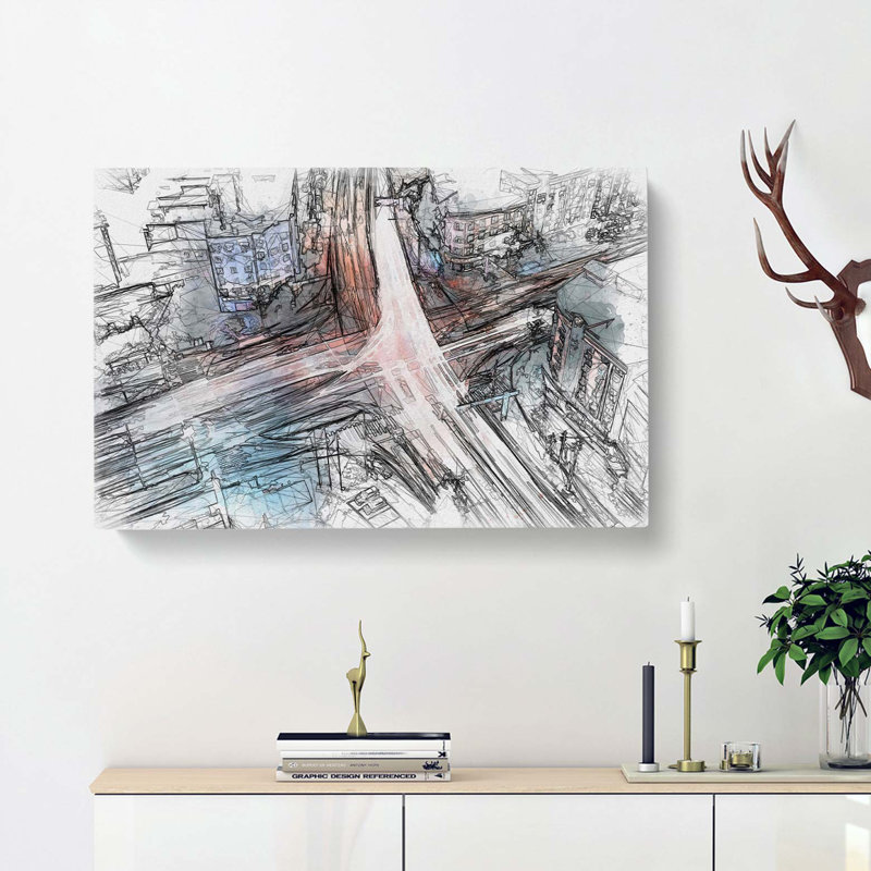 Urban City Lights in Abstract - Wrapped Canvas, 50cm H x 76cm W x 3cm D