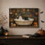 Art mural sur toile, "Chat noir et fantôme sur pattes"-289977578