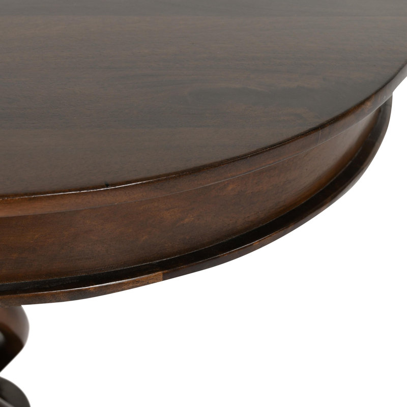 Solid Wood End Table, Dark Brown