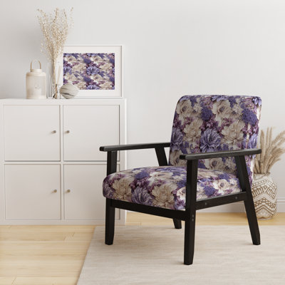 Chaise d'appoint florale Cobalt