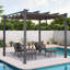Pergola en métal avec auvent l 9,8 pi x P 9,8 pi-49858538