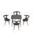 Khaydence Plastic Square 4-Person Outdoor Dining Set