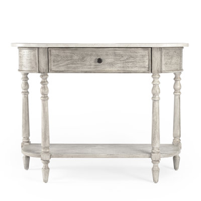 Danielle Marble 40" one- drawer Console Table