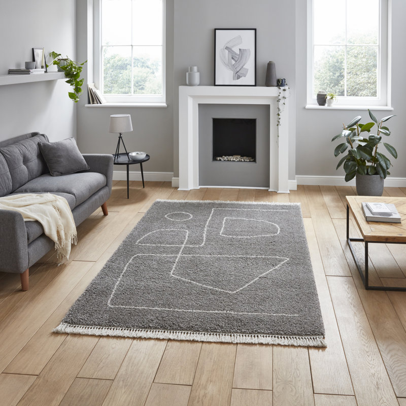 Teppich Nekizia in Grau, Rectangle 120 x 170cm