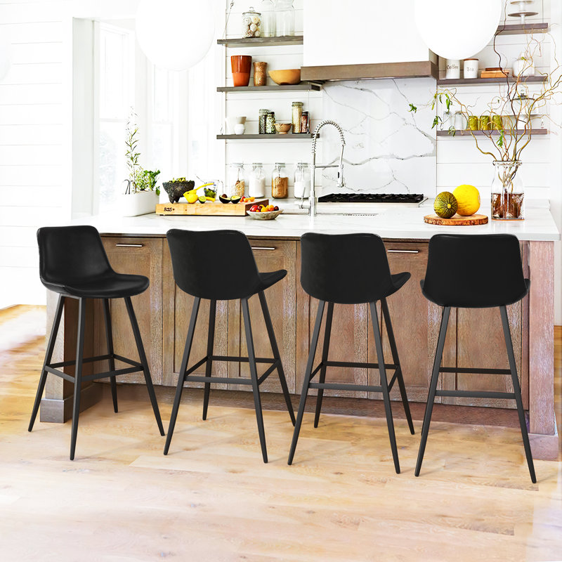 Tabouret de bar et de comptoir Rasnick, Noir, Tabouret de bar (siège d'une hauteur de 30 po)