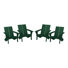 Modern Poly Adirondack Chair (Set Of 4), Black