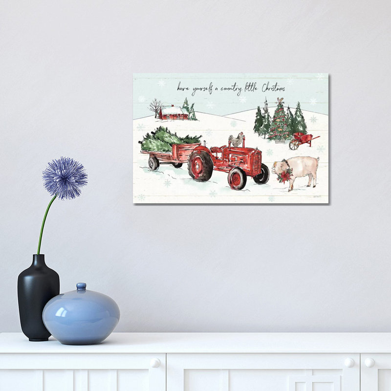 Holiday On The Farm I - Farmy And Bright by Anne Tavoletti - Wrapped Canvas Print, 30.48 cm H x 45.72 cm W