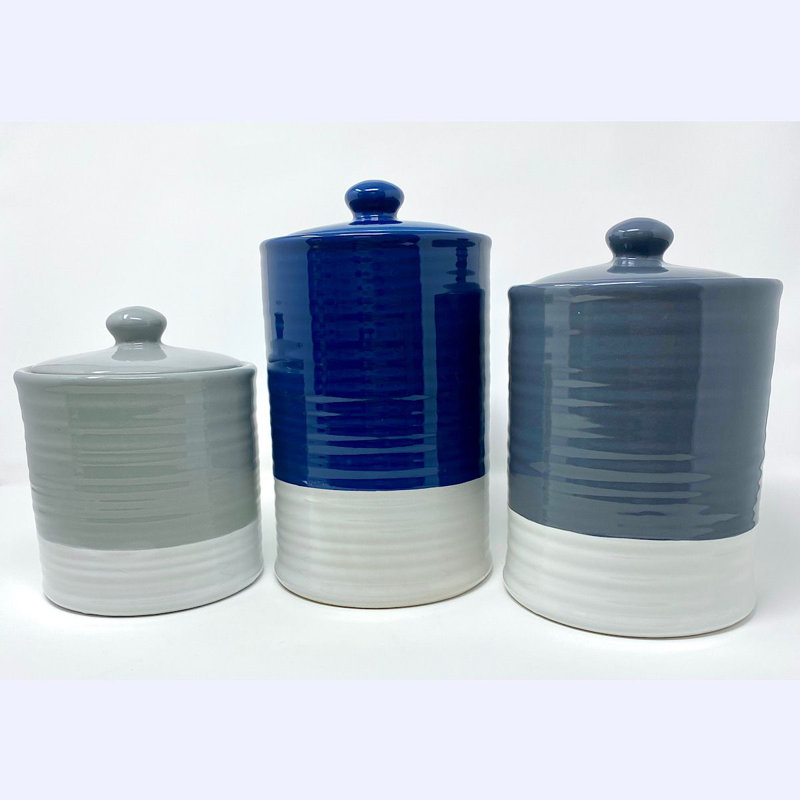 Ensemble 3 pièces de pots de rangement de cuisine