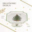 Spode Christmas Tree Footed Square Cake Plate - 6.5 Inch