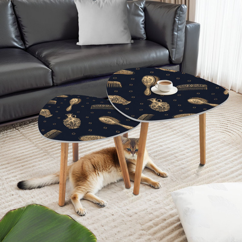 Ensemble de 2 tables basses gigognes Triangle
