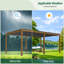 Pergola de patio à cadre en aluminium avec toit à persiennes réglable-108806513-105591039