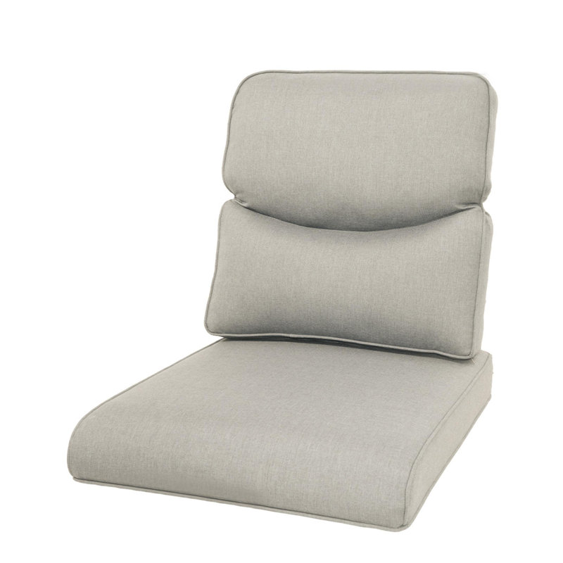 Ensemble de coussins pour chaise de patio en osier Carolina, Beige, 2