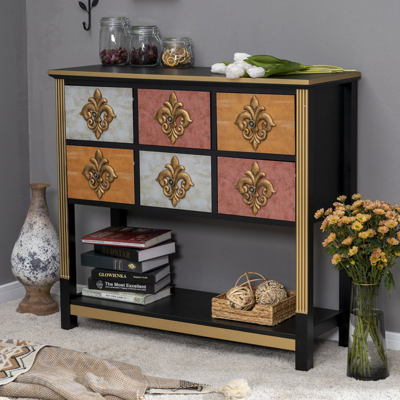 Commode d'appoint 6 tiroirs Camen