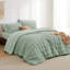 Literie de lit dans un grand lit - Ensembles d'édredon à carreaux en tissu écossais 7 pièces, ensemble de lit bohème blanc doux et léger avec édredons pour grand lit, draps, taies d'oreiller et taies décoratives-105526853-105526855