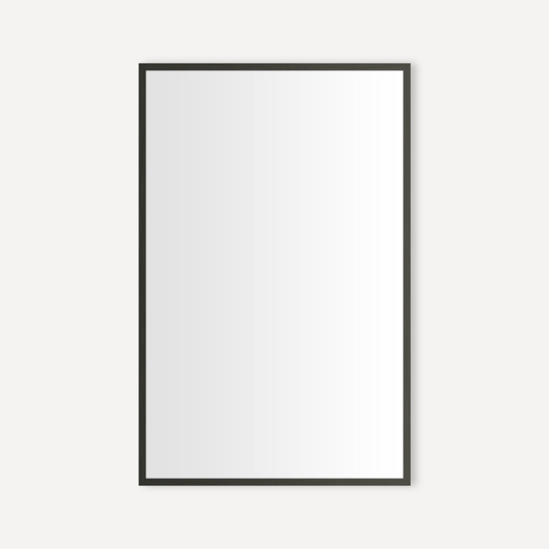 Craft Series Stainless Steel Wall Mirror, 30" H x 19.25" W, Iron Black