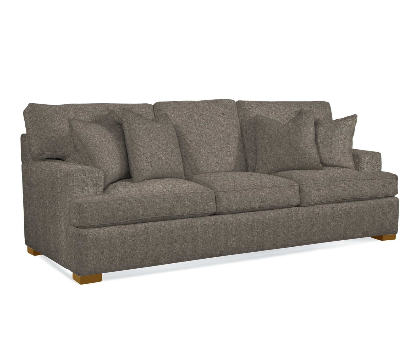 Cambria 97'' Upholstered Sofa, Gray Sugar Performance; 0863-84, Havana Finish