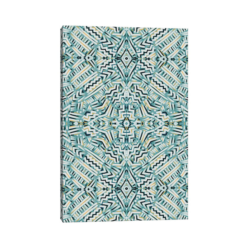 «Clandestine Teal» par Jacqueline Maldonado, impression sur toile tendue, H 18 po x l 12 po x P 1,5 po
