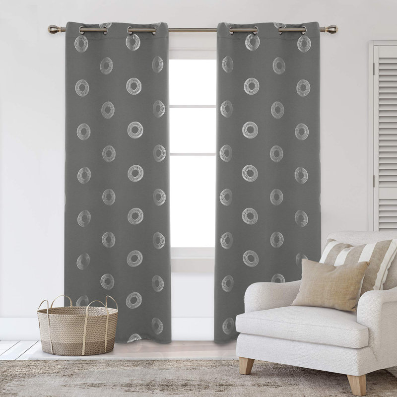 Aquira Room Darkening Curtain Pair, 42" W x 45" L, Purple Grape