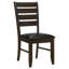 Cappuccino et chaises d'appoint rembourrées noires