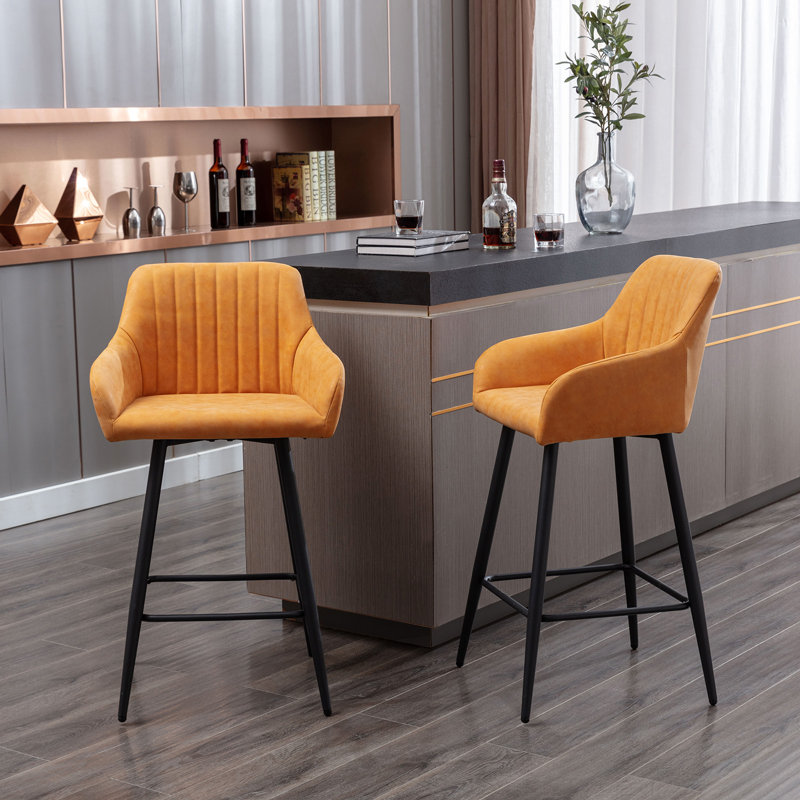 Tabouret de comptoir 24,8 po Gilliette, Jaune