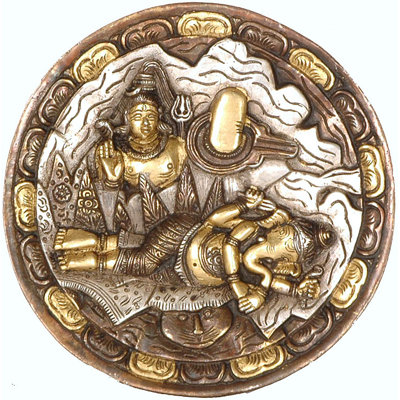 Ganesha Dreams About His Father Shiva Wall Hanging Plate