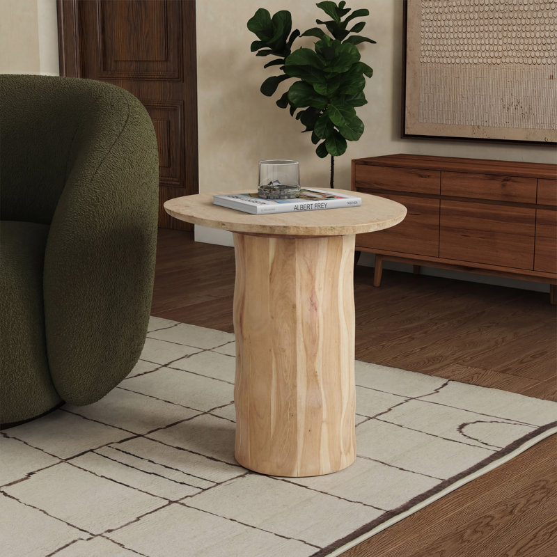Table d'appoint Jennamira Travertine