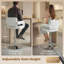 Swivel Upholstered Adjustable Height Counter Stool with Metal Frame-651081470