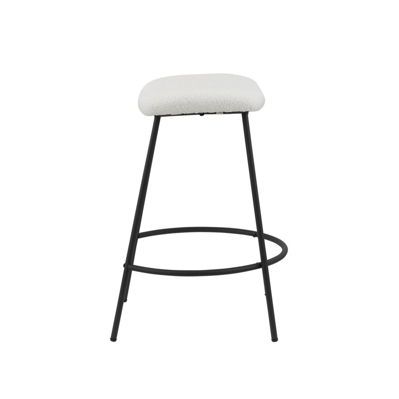  Giannah Upholstered Counter Stools, White