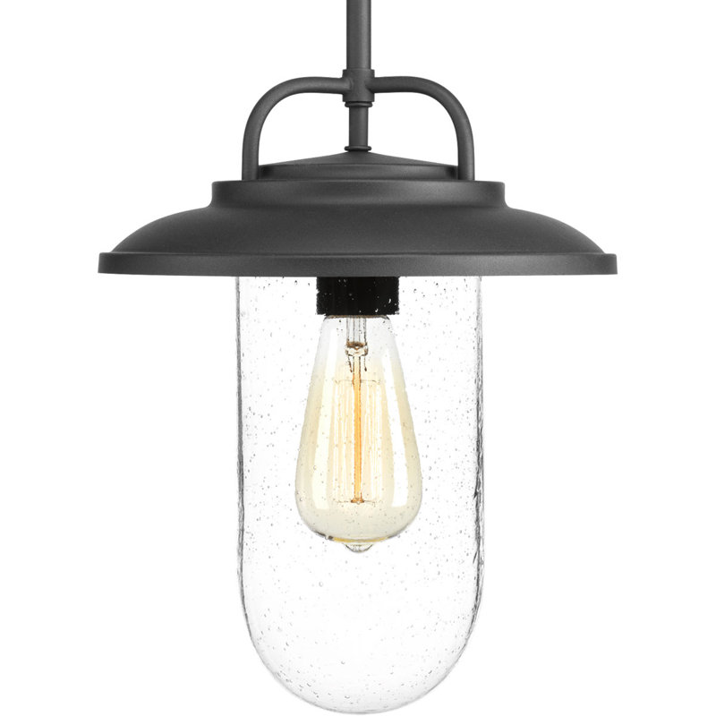 Emmalyn 1 - Light Textured Black Single Pendant