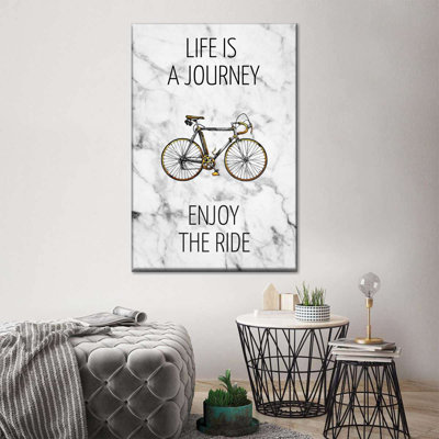 " Life Is A Journey Quote I " by Globetrotter Studio