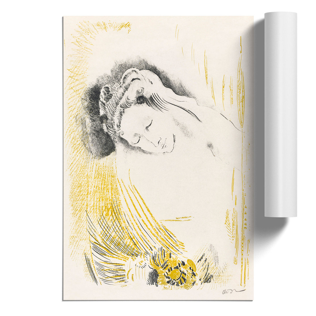 The Shulamite by Odilon Redon - Frameless Print