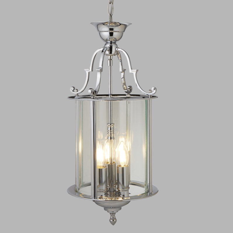 Soissons 3 - Light Chrome Lantern Pendant
