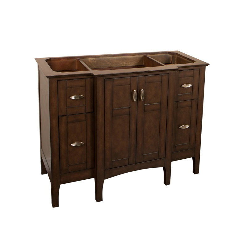 Base de meuble-lavabo de salle de bain simple 44" seulement, Noyer couleur sable