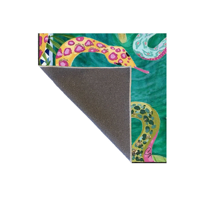 Tapis lavable Green Lake and Tiger, Rectangle 3 pi 9,81 po x 6 pi 6,74 po