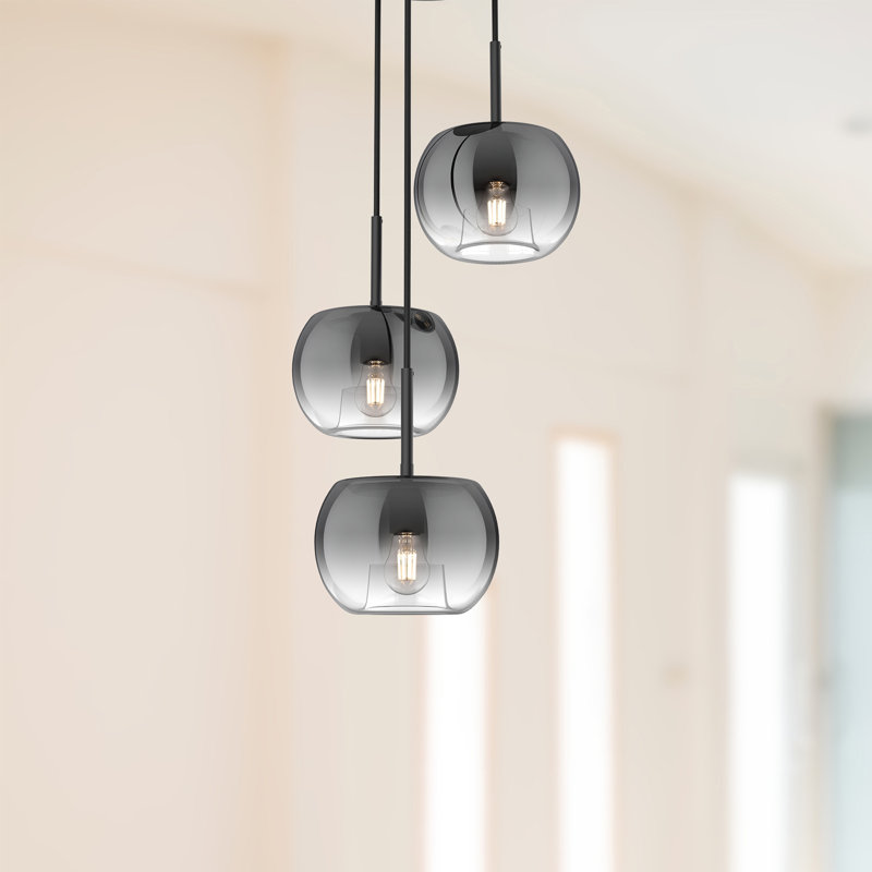 Samar 3 - Light Pendant, Black/Smoked